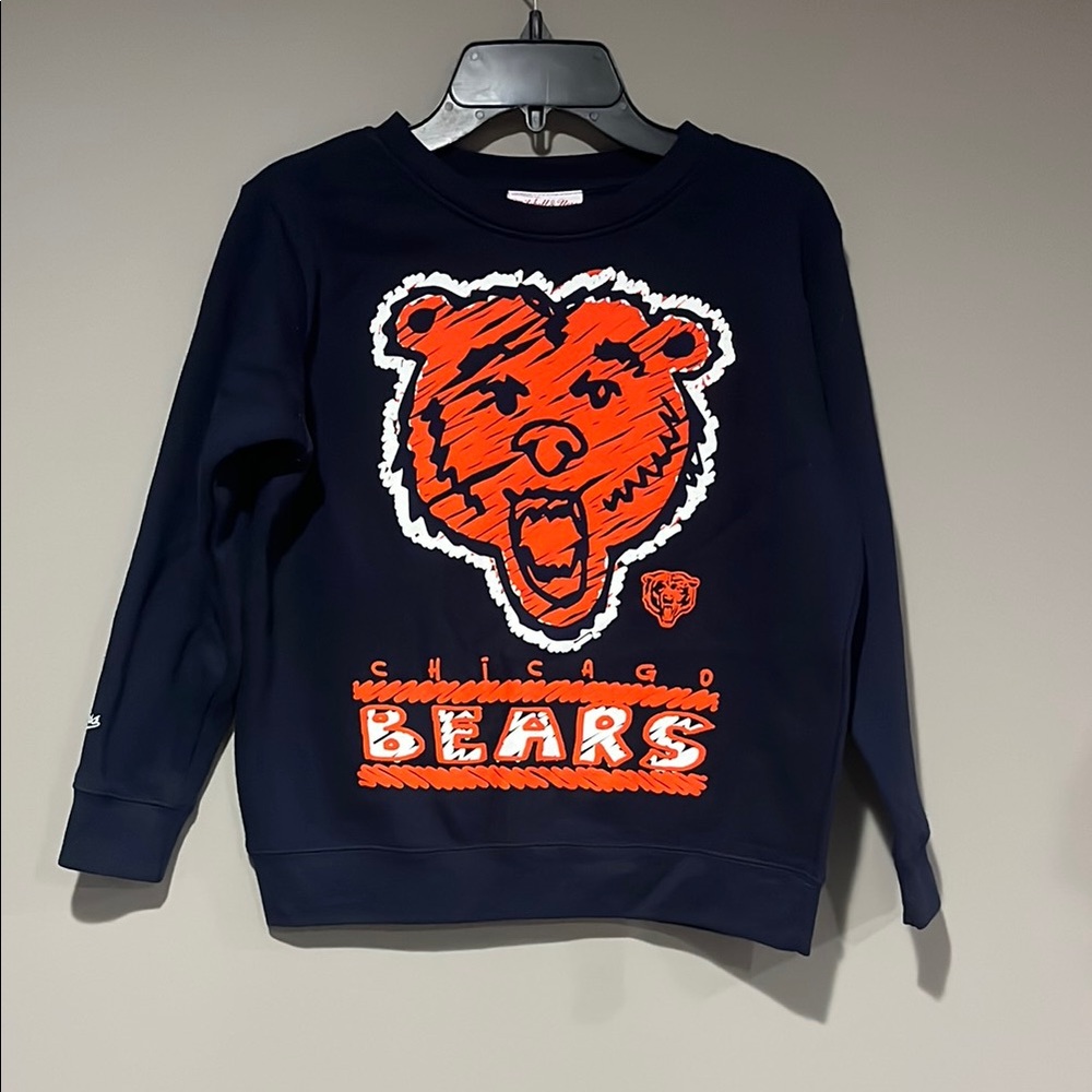 Mitchell & Ness Chicago Bears Kids Navy Sweatshirt NWT